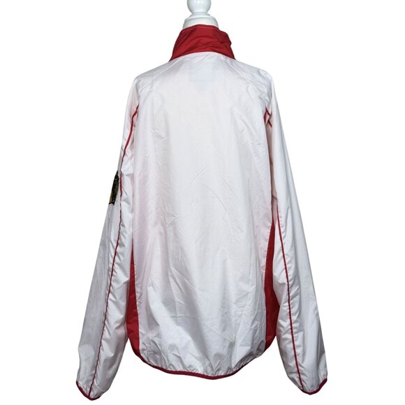 Chicago Blackhawks Size M Men Jacket White/Red Zip-Up Lightweight Windbreaker - Picture 6 of 14